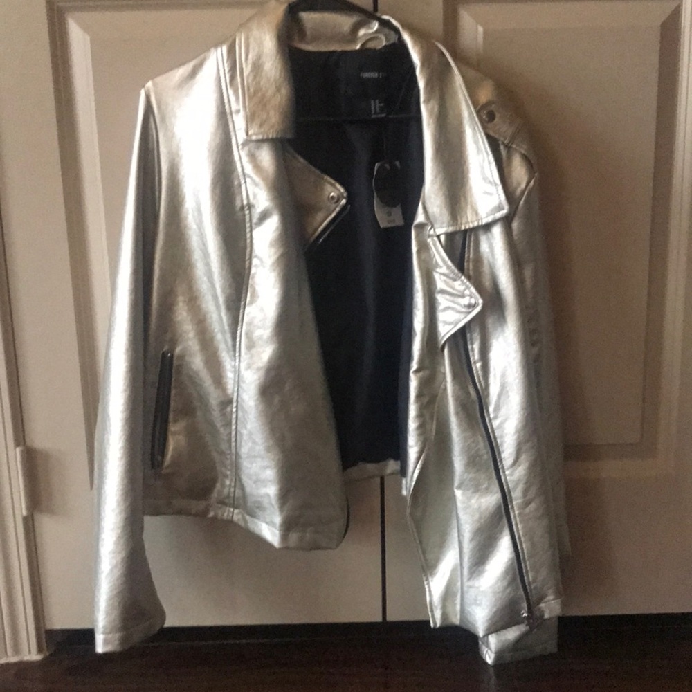 Gold leather jacket